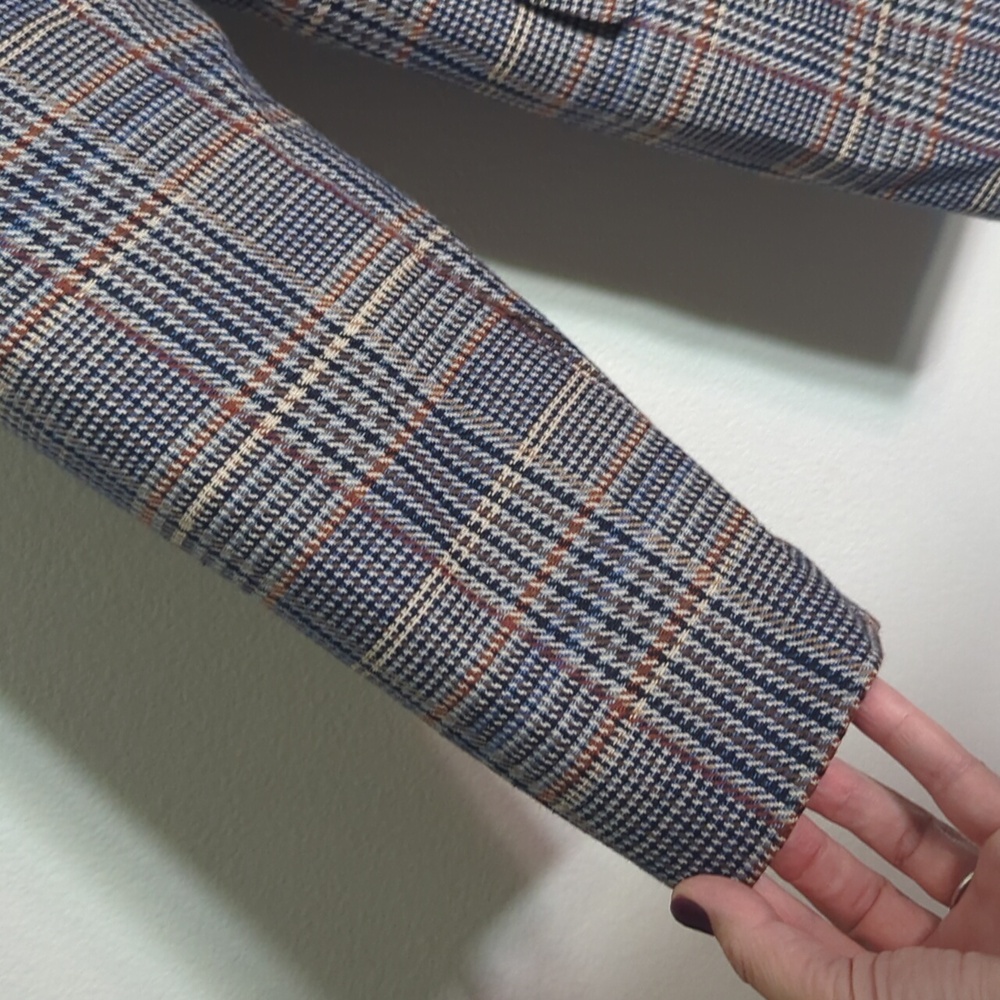 Calvin Klein Women’s Blazer Suit‎ Jacket NWT Plaid Dark Academia Professor 14W - Picture 9 of 16
